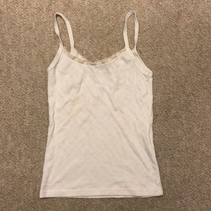Brandy Melville Lace Trim Eyelet Tank